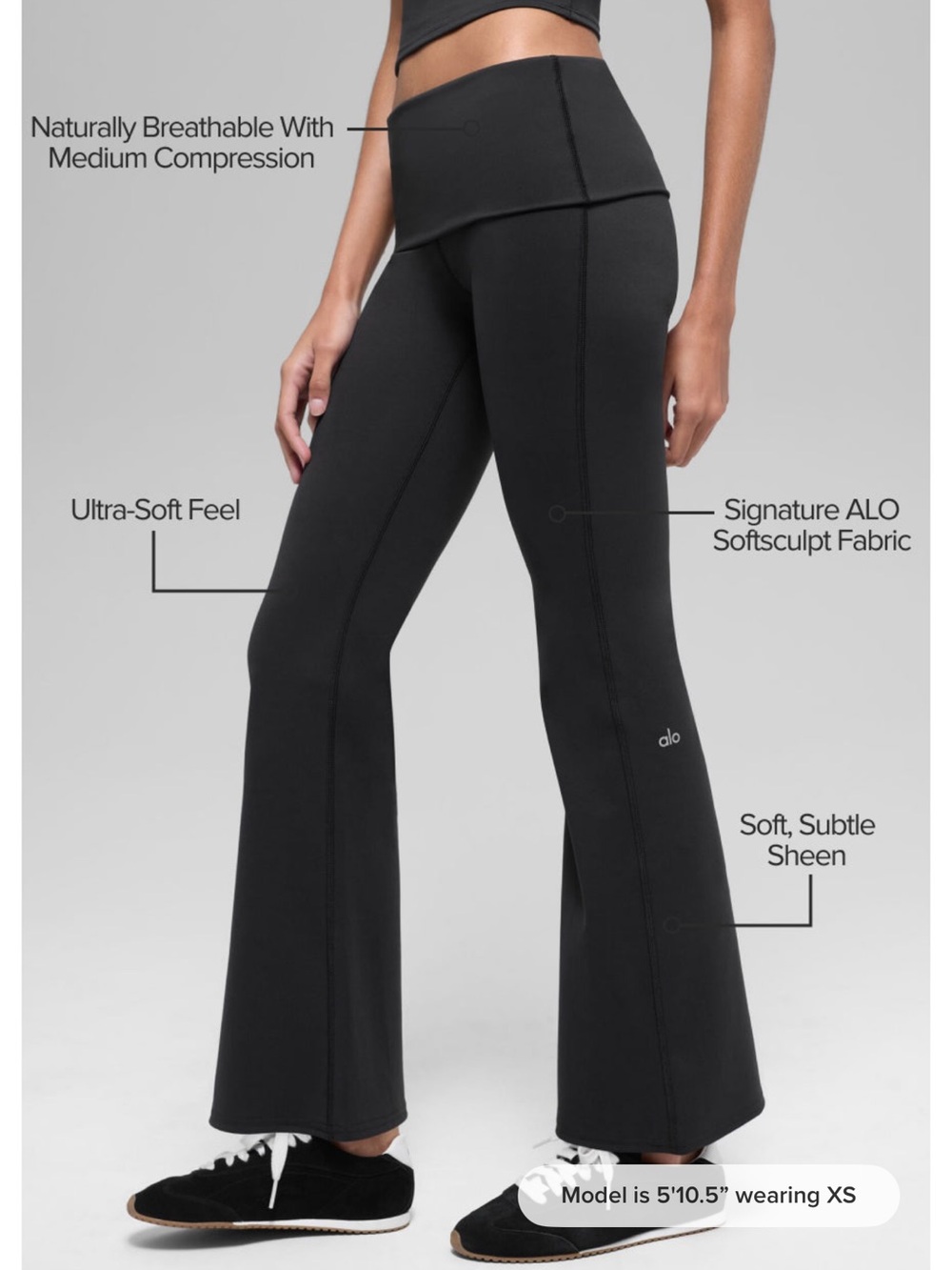 ALO Yoga Black High-Waist Flare Leggings